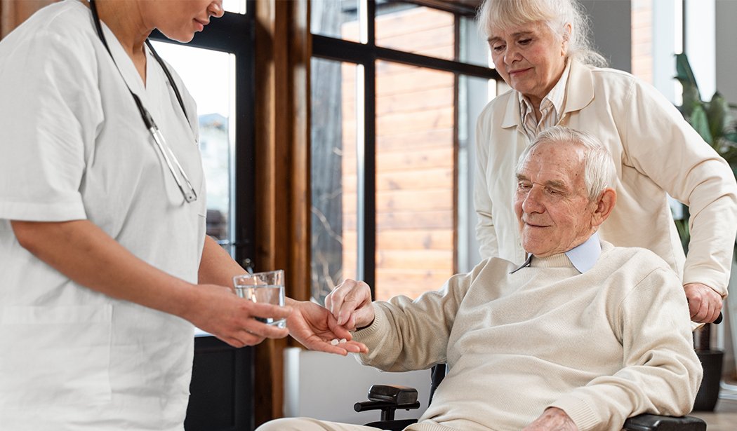 Elderly care services pill assistance